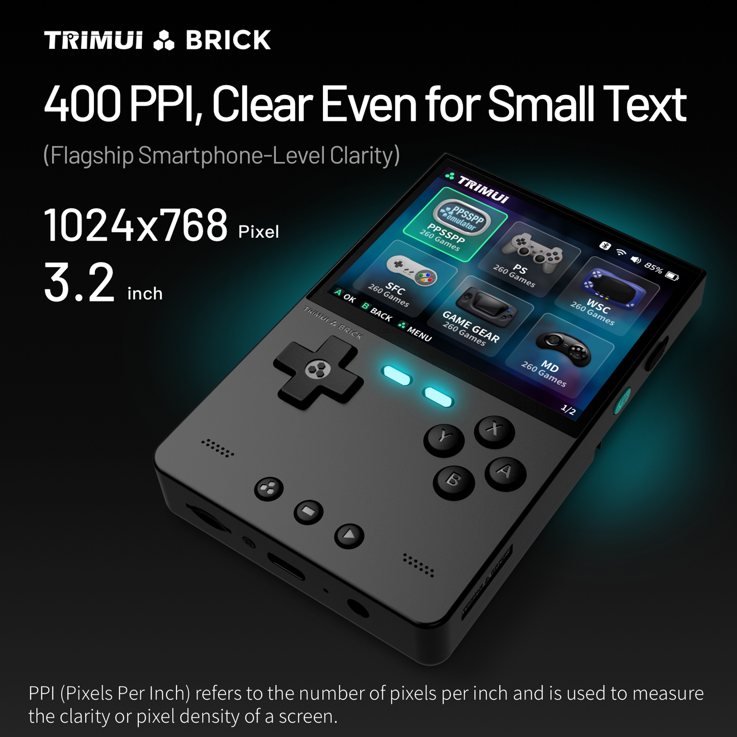 TRIMUI BRICK 400PPI 3.2 inch