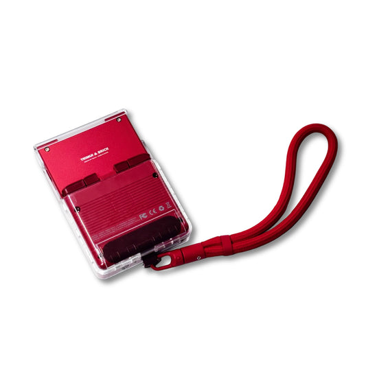 TRIMUI Brick Hammer Transparent Case + Lanyard Set-red2