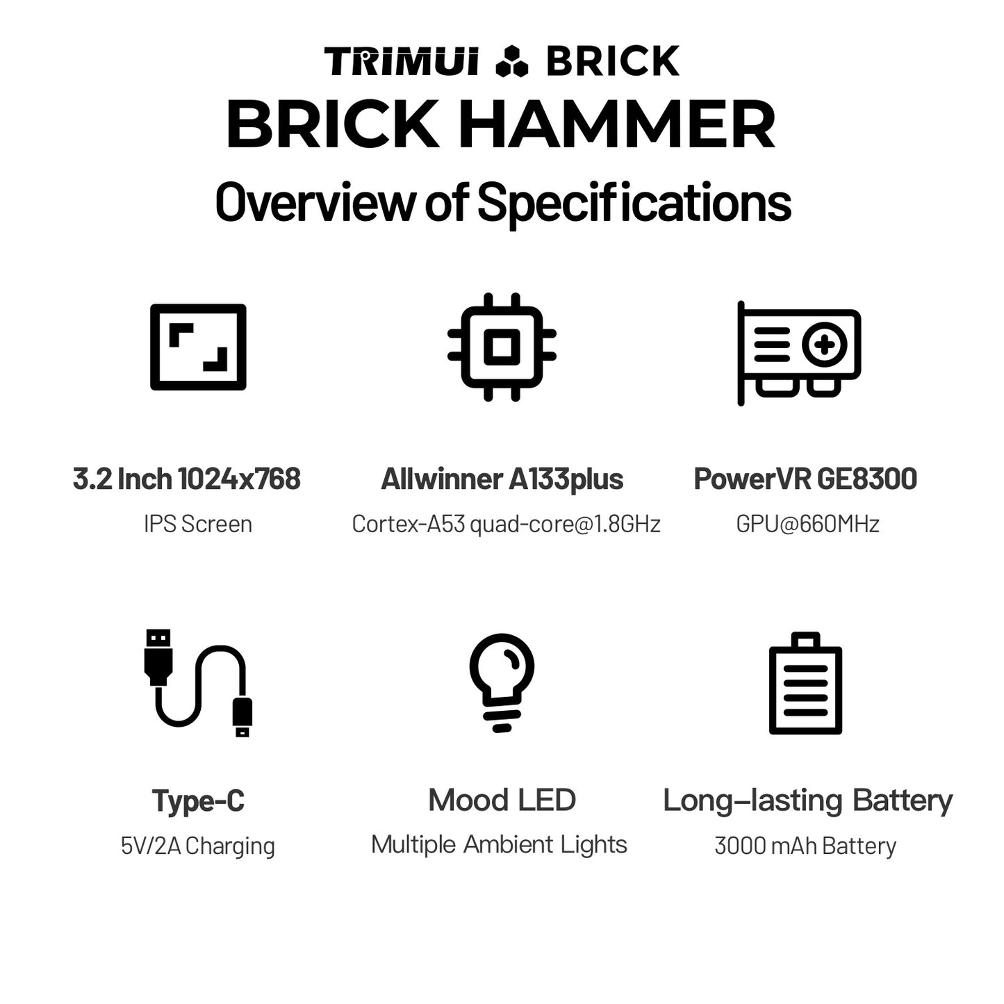 TRIMUI Brick Hammer Handheld Game Console