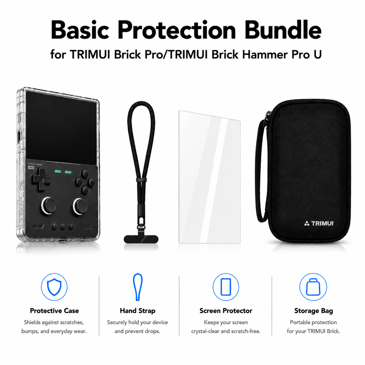 Basic Protection Bundle for TRIMUI Brick Pro/TRIMUI Brick Hammer Pro U